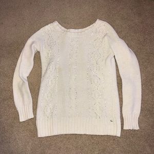 Cream Beaded Sweater